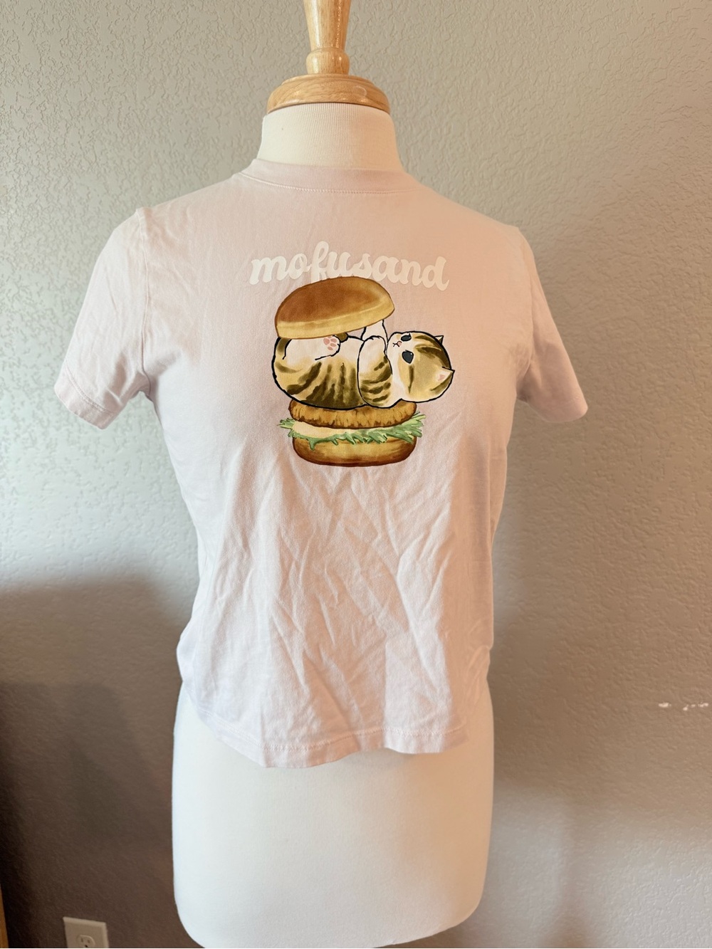 Uniqlo UT Mofusand Cat Sandwich Graphic T-Shirt Pink S